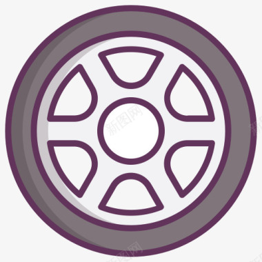 无人车汽车车比赛服务轮胎工具轮汽车服图标图标