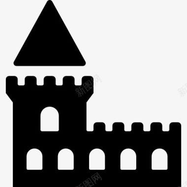 福字建筑城堡图标图标