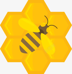 卡通扁平蜜蜂蜂蜜素材