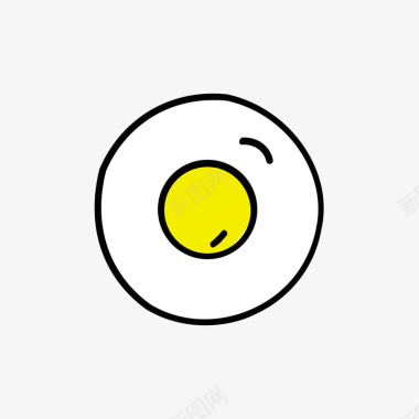 鸡蛋黄色手绘鸡蛋元素矢量图图标图标