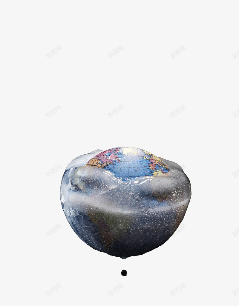 手绘融化地球创意插画png免抠素材_88icon https://88icon.com 冰晶 冰雪融化 创意手绘 地球 结晶 自然现象 融化