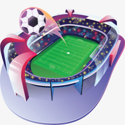 世界杯足球比赛球场矢量图素材