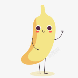 黄色卡爱表情香蕉素材