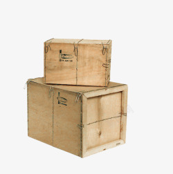 小箱子两个木头箱高清图片