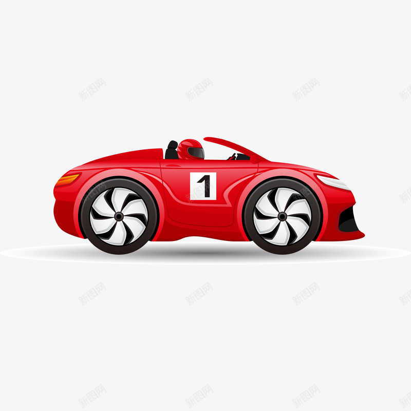 红色的赛车车辆矢量图ai免抠素材_88icon https://88icon.com 卡通 比赛 行驶 赛车 锦标赛 驾驶 矢量图