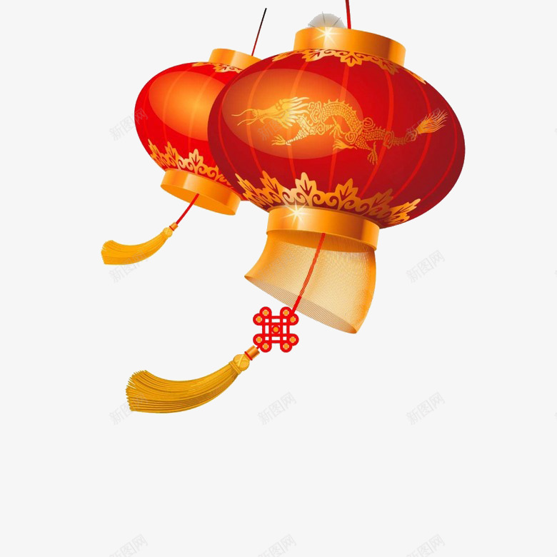 卡通手绘红色灯笼png免抠素材_88icon https://88icon.com 创意 动漫动画 卡通手绘 新春 灯笼 红色