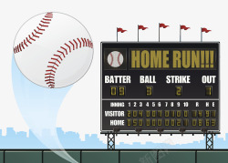 记分板棒球比赛现场记分板高清图片