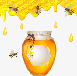 蜂蜜瓶子素材