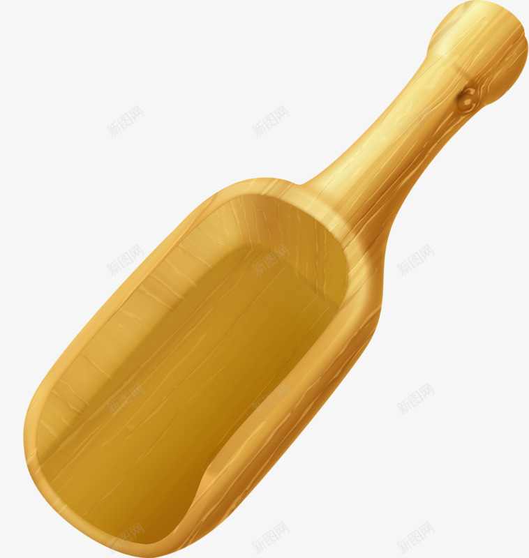 盛米的木勺png免抠素材_88icon https://88icon.com 勺子 卡通 木勺 木头