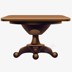 复古木制方桌素材