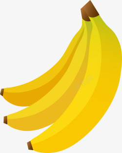 卡通黄色香蕉水果素材