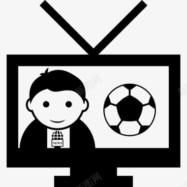 足球电视图标图标