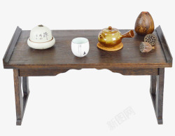 仿古实木矮桌素材