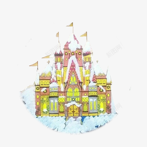 卡通冰雪城堡插画png免抠素材_88icon https://88icon.com 冰 冰雪 冰雪城堡 卡通 城堡 插画 雪