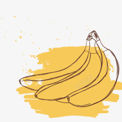 涂料手绘美味香蕉素材