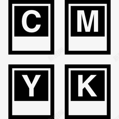 字母T设计CMYK信文具图标图标