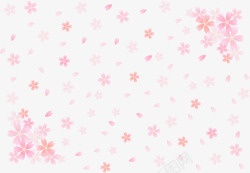 粉色浪漫漂浮花朵素材