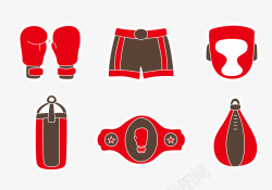 拳击手运动装备素材