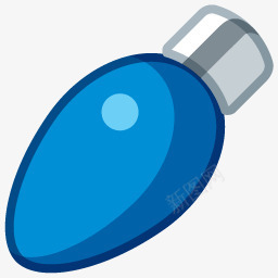 蓝色椭圆形彩灯图标图标