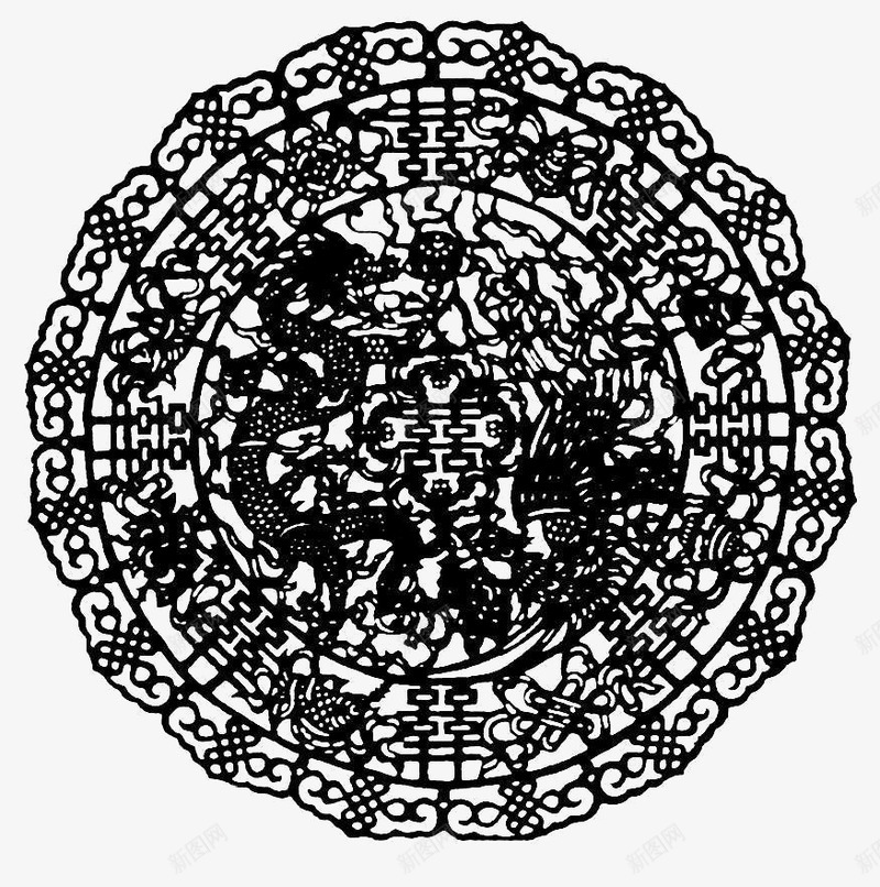 中国风双喜镂空传统艺术装饰png免抠素材_88icon https://88icon.com 中国风 传统艺术设计 双喜 装饰剪纸 镂空