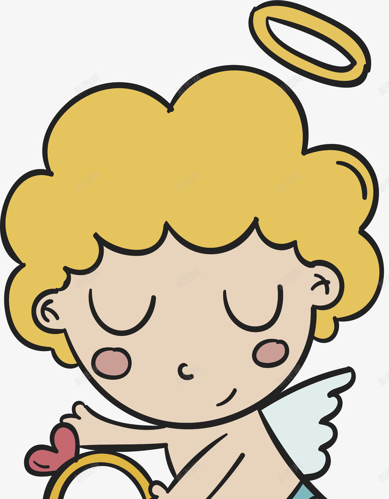 送钻戒的情人节天使矢量图ai免抠素材_88icon https://88icon.com 可爱天使 天使 情人节 矢量png 表达爱意 送钻戒 矢量图