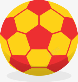 红黄配色比赛足球矢量图素材