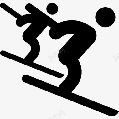 冬季运动装备滑雪比赛图标图标