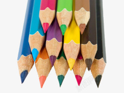 一叠彩色铅笔素材