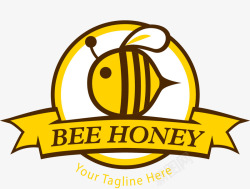 蜜蜂蜂蜜装饰标签素材