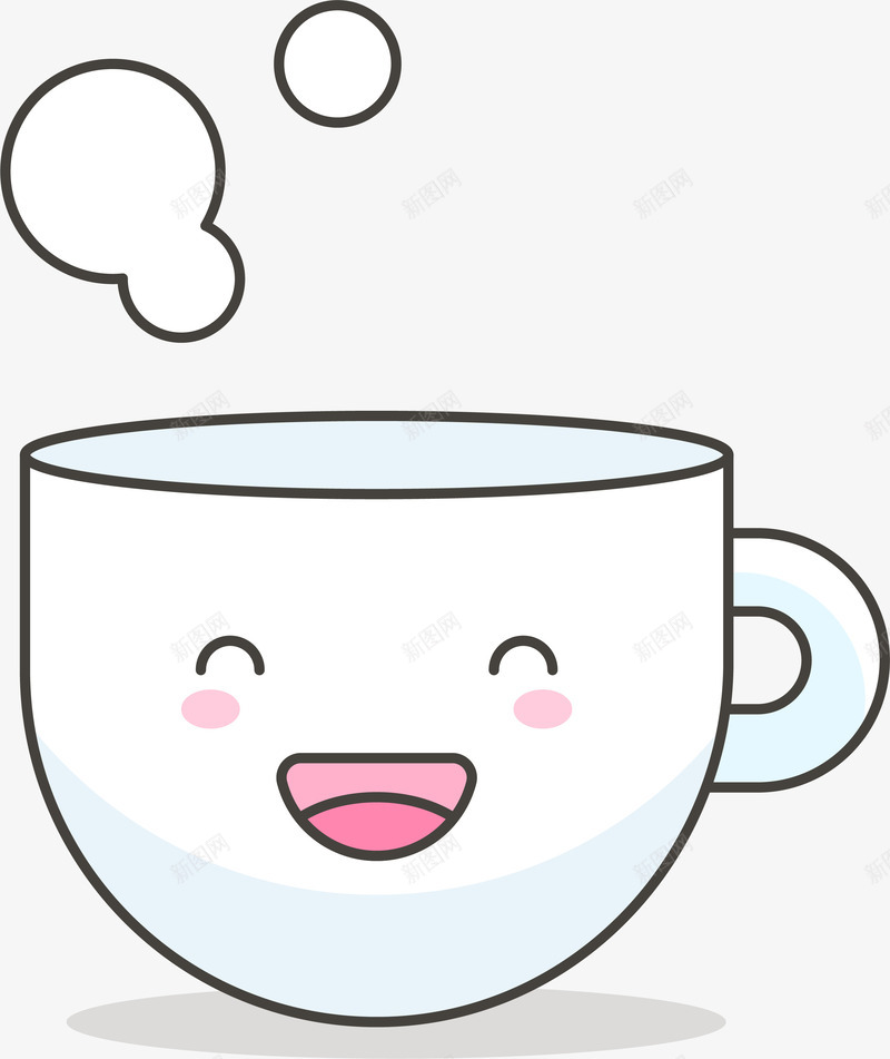 白色可爱茶杯png免抠素材_88icon https://88icon.com 卡通手绘 可爱 插画贴纸 白色 茶杯