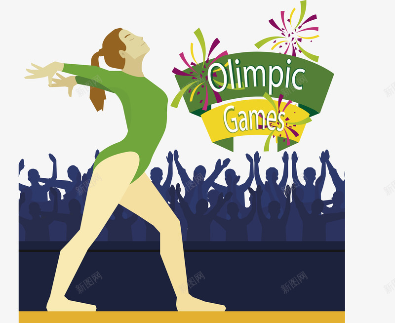 奥运比赛png免抠素材_88icon https://88icon.com 体操 体育 奥运 女孩 竞赛 背景
