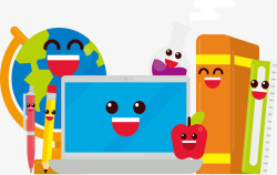 卡通笔记本电脑素材