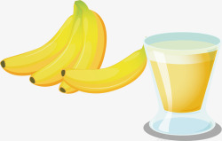 水果香蕉汁矢量图素材