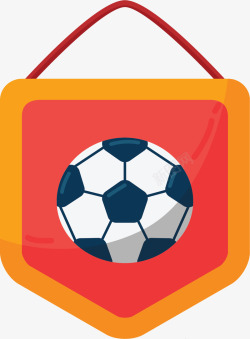 足球比赛世界杯标签矢量图素材