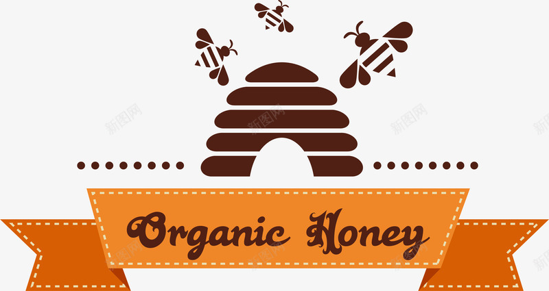 蜂蜜装饰标签png免抠素材_88icon https://88icon.com 卡通标签 矢量图案 蜂巢标签 蜂蜜 装饰 贴纸