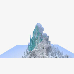 冰雪城堡插画素材