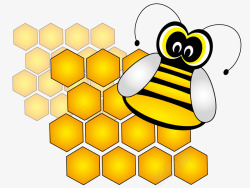 蜜蜂黄一只可爱的蜜蜂矢量图高清图片