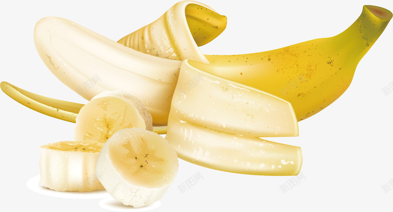水果香蕉矢量图ai免抠素材_88icon https://88icon.com 水果 香蕉 香蕉块 矢量图