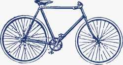手绘比赛自行车素材