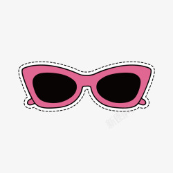粉色墨镜矢量图素材