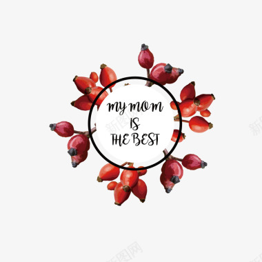 狗年快乐母亲节花束logo图标图标
