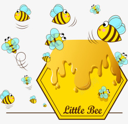 卡通手绘蜂蜜可爱小蜜蜂素材