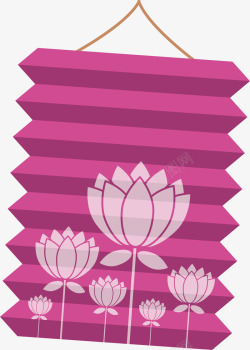 折纸荷花新年紫色折纸灯笼高清图片