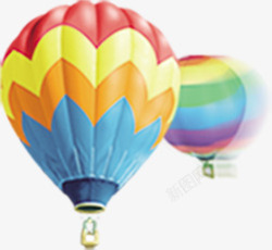 卡通热气球效果颜色素材