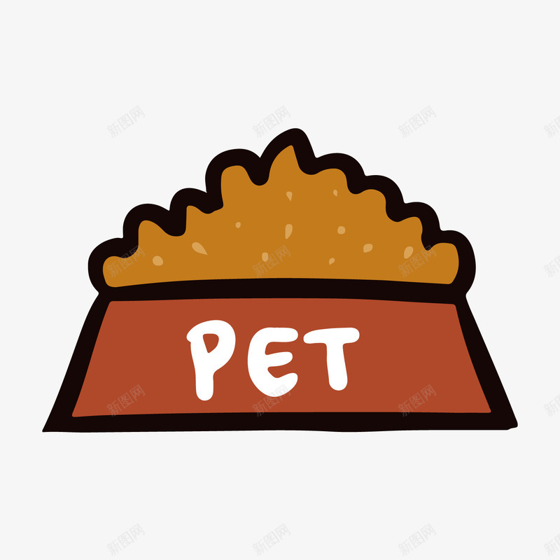 灰色手绘狗粮线稿元素png免抠素材_88icon https://88icon.com 卡通 圆弧 手绘 灰色 狗粮 线稿 美食 食物