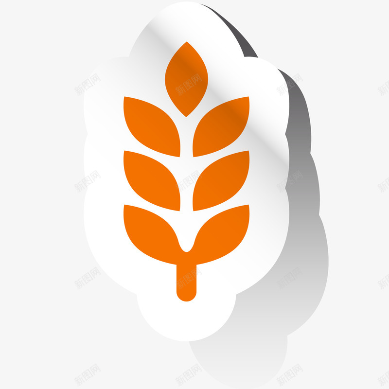 成熟的麦子贴纸矢量图ai免抠素材_88icon https://88icon.com 丰收 小麦 成熟的麦子贴纸设计 谷物 麦子 麦穗 矢量图