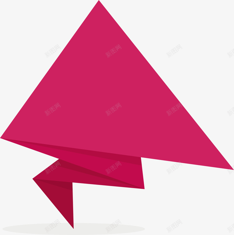 枚红色三角折纸标签矢量图ai免抠素材_88icon https://88icon.com 促销 促销标签 折纸 折纸标签 枚红色 矢量png 矢量图