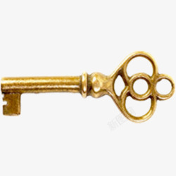黄铜镂空锁匙素材