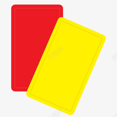 运动足球足球运动裁判执法红黄牌矢量图图标图标