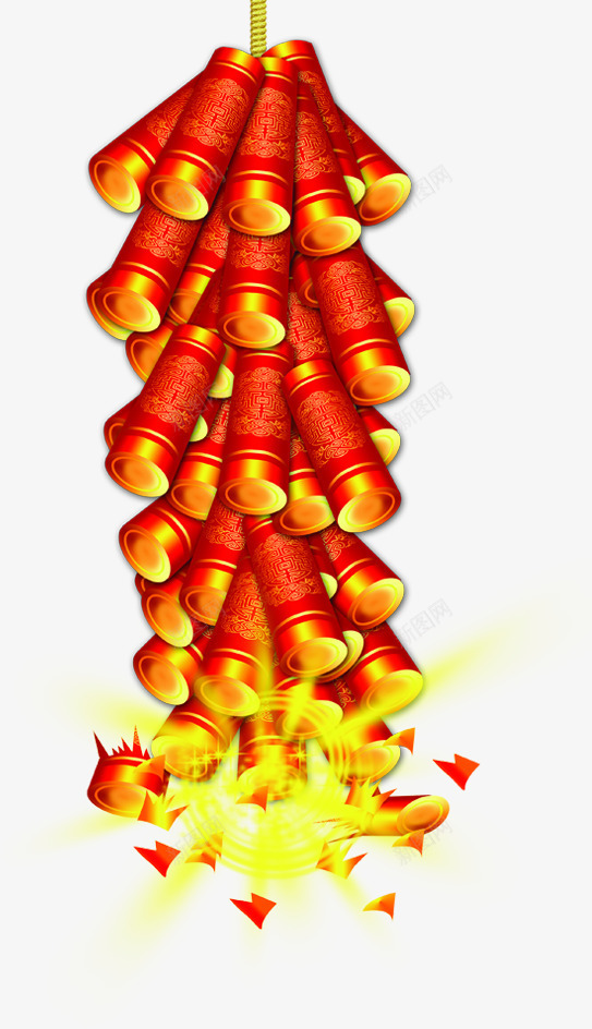 红色新春鞭炮卡通png免抠素材_88icon https://88icon.com 卡通 新春 红色 鞭炮